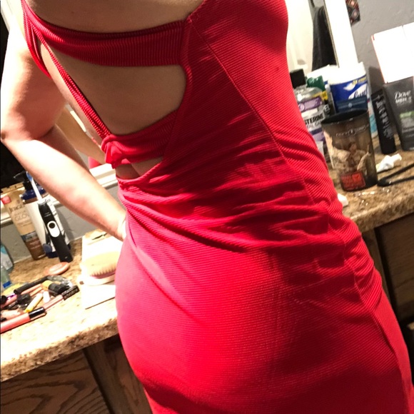 CROSSBACK BCBG MINI DRESS RACERBACK BODYCON - Picture 2 of 8